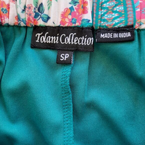 TOLANI Boho Multicolor Patchwork Print Maxi Skirt SIze Small Petite - Picture 5 of 8